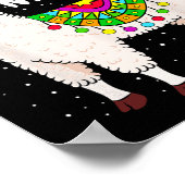 Fleece Feliz Navidad Llama Kerstmis Gif Poster (Hoek)
