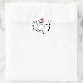 Fleece Feliz Navidad Schaap Kerstmis Ronde Sticker (Tas)