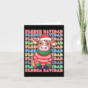Fleece Feliz Navidad - Schattigee Xmas Koe - Funny Kaart