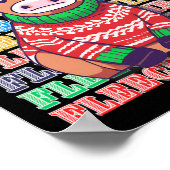 Fleece Feliz Navidad - Schattigee Xmas Koe - Funny Poster (Hoek)