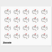 Fleece Feliz Navidad Sheep Kerstmis Ronde Sticker (Vel)