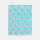 Fleece Flamingo Blanket comprimeren (Voorkant)