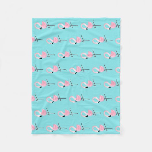 Fleece Flamingo Blanket comprimeren (Voorkant)