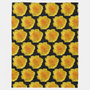 Fleece Gele Bloem Deken