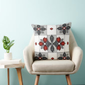 fleece met bloemenpatroon kussen (Stoel)