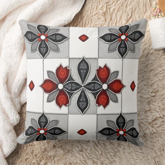 fleece met bloemenpatroon kussen (Deken)