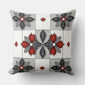 fleece met bloemenpatroon kussen (Voorkant)