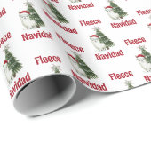 Fleece Navidad Alpaca Cadeaupapier (Rol Hoek)