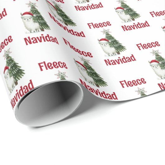 Fleece Navidad Alpaca Cadeaupapier (Rol Hoek)