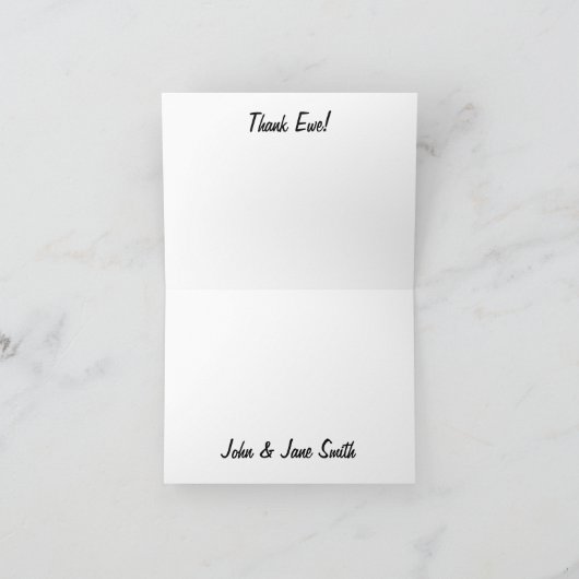 Fleece Navidad  bedankje Bedankkaart (Binnen)