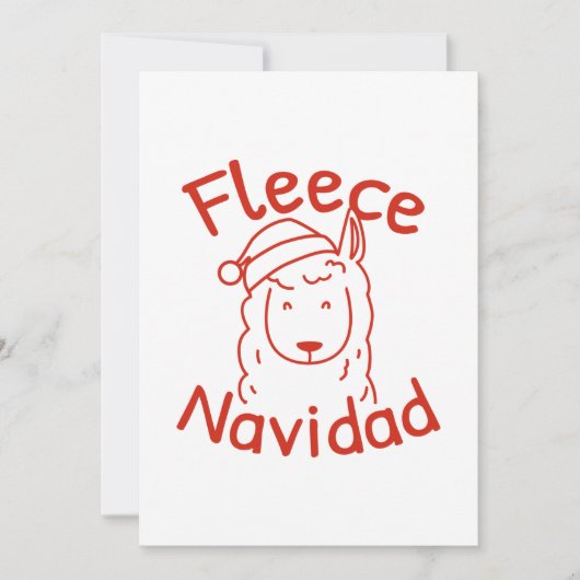 Fleece Navidad Bedankkaart (Voorkant)