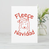 Fleece Navidad Bedankkaart (Staand voorkant)