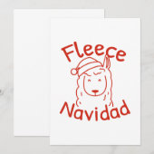 Fleece Navidad Bedankkaart (Voorkant / Achterkant)