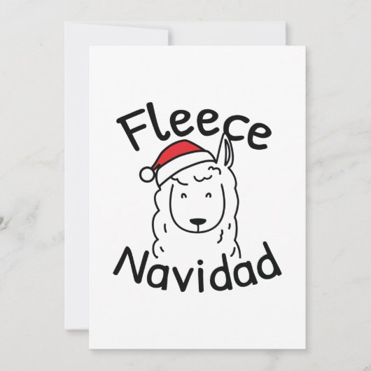 Fleece Navidad Bedankkaart (Voorkant)
