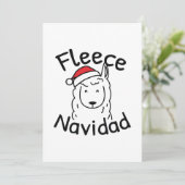 Fleece Navidad Bedankkaart (Staand voorkant)