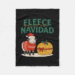 Fleece Navidad Boerderij Kerst Schaap Vakantie Gra Deken