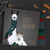 “Fleece Navidad” Chic Funny Quirky Pun Feestdagenkaart