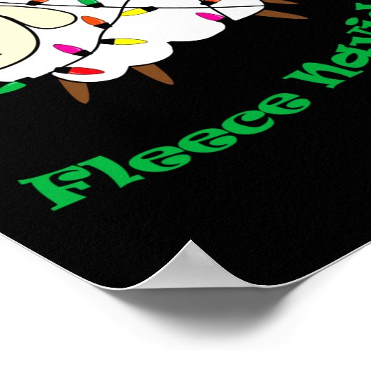 Fleece Navidad - Christmas Sheep Long Sleeve  Poster (Hoek)