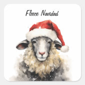 Fleece Navidad Christmas Sheep Sticker (Voorkant)