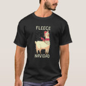 Fleece Navidad Cute Alpaca T-shirt (Voorkant)