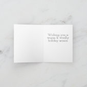 Fleece Navidad Cute Black Sheep Christmas Kaart (Binnen)