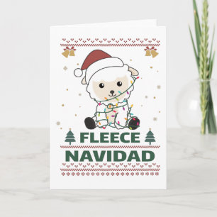 Fleece Navidad - Cute Kerstmis Funny Pun Kaart