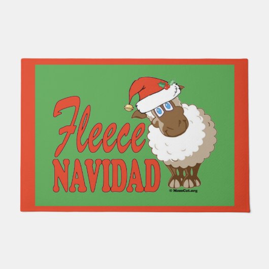 Fleece Navidad Doormat Deurmat (Voorkant)