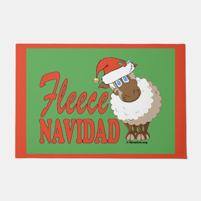 Fleece Navidad Doormat Deurmat (Voorkant)