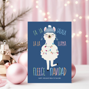 Fleece Navidad Fa La Lama Grappig Kerstfeest Feestdagenkaart