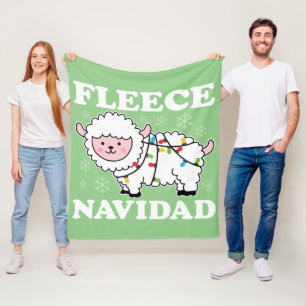 Fleece Navidad Feliz Funny KerstKawaii Sheep Deken