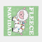 Fleece Navidad Feliz Funny KerstKawaii Sheep Deken (Voorkant (Horizontaal))