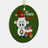 Fleece Navidad Feliz Navidad Pun Kerstmis Keramisch Ornament (Rechts)