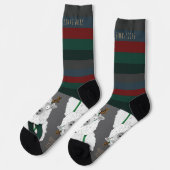 “Fleece Navidad” Festieve Grappige Schapen Slogan Sokken (Links)
