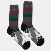 “Fleece Navidad” Festieve Grappige Schapen Slogan Sokken (Rechts)