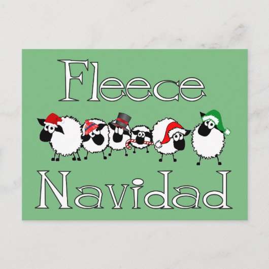 Fleece Navidad Funny Christmas Briefkaart (Voorkant)