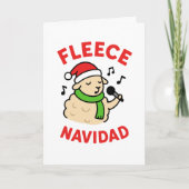 Fleece Navidad - Funny Christmas Card Feestdagen Kaart (Voorkant)