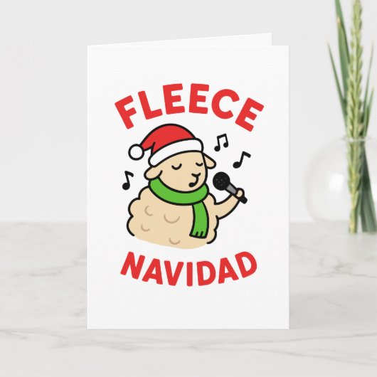 Fleece Navidad - Funny Christmas Card Feestdagen Kaart (Voorkant)