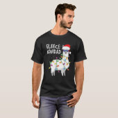 Fleece Navidad Funny Christmas Navidad Llama T-shirt (Voorkant volledig)