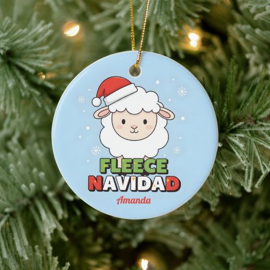 Fleece Navidad Funny Christmas Ornament Gift (Boom)