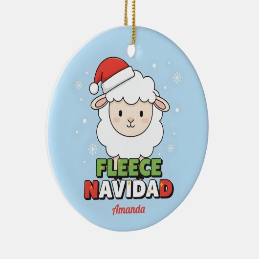 Fleece Navidad Funny Christmas Ornament Gift (Rechts)