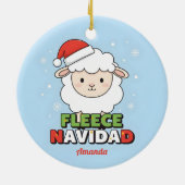 Fleece Navidad Funny Christmas Ornament Gift (Achterkant)