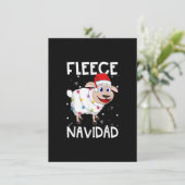 Fleece Navidad Funny Feliz Sheep licht kerstmis Kaart (Staand voorkant)
