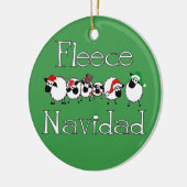 Fleece Navidad Funny Kerstornament Keramisch Ornament (Links)