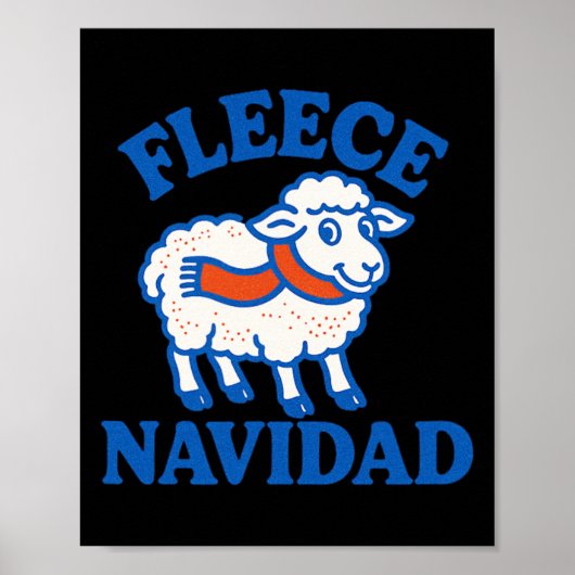 Fleece Navidad Funny Sheep Pun Christmas Holiday 2 Poster (Voorkant)