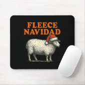 Fleece Navidad Funny Sheep Pun Kerstvakantie 1 Muismat (Met muis)