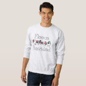 Fleece Navidad Funny Shirt voor kerstmis (Voorkant volledig)