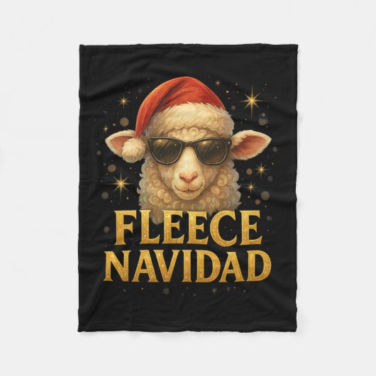 Fleece Navidad Grappig Kerstschaap Ontwerp Deken (Voorkant)