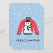 Fleece Navidad – Grappig Kersttrui Ontwerp Feestdagenkaart (Voorkant / Achterkant)