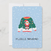 Fleece Navidad – Grappig Kersttrui Ontwerp Feestdagenkaart (Voorkant)