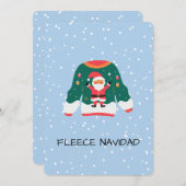 Fleece Navidad – Grappig Kersttrui Ontwerp Feestdagenkaart (Voorkant / Achterkant)